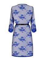 Niebieski, koronkowy peniuar