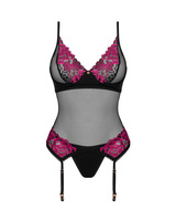 Czarny gorset i stringi