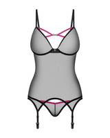 Czarny gorset i stringi