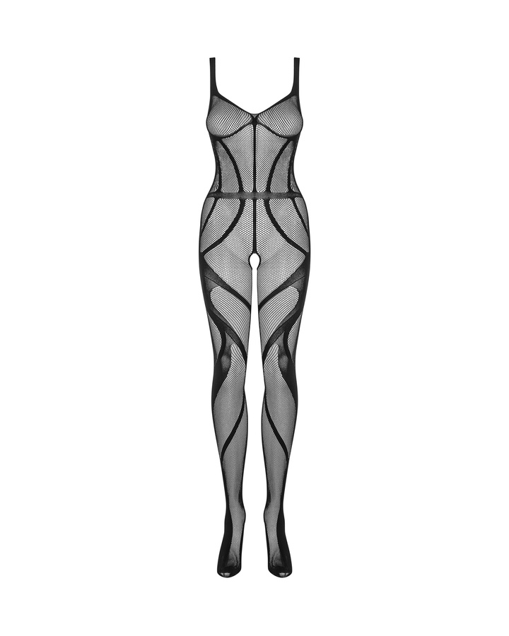 Seksowne, czarne bodystocking