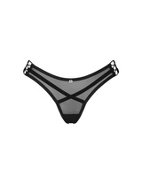 Prześwitujące, czarne stringi