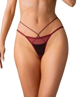 Bordowe figi z ozdobnymi paskami