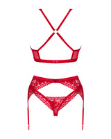 Czerwony komplet z pasem