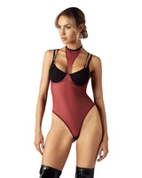 Bordowe body z chokerem