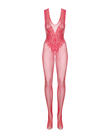 Zmysłowe, czerwone bodystocking