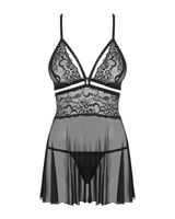 Czarna babydoll i stringi