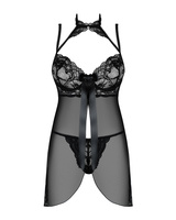 Babydoll z koronkowym chokerem