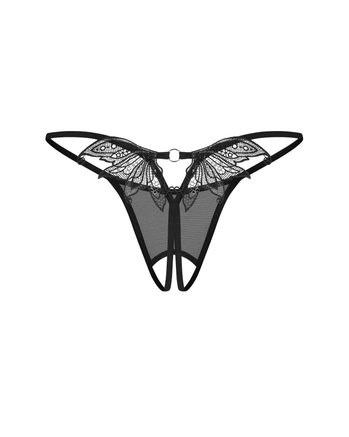 Otwarte stringi z koronkowym tyłem