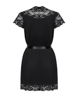 Elegancki, czarny szlafrok