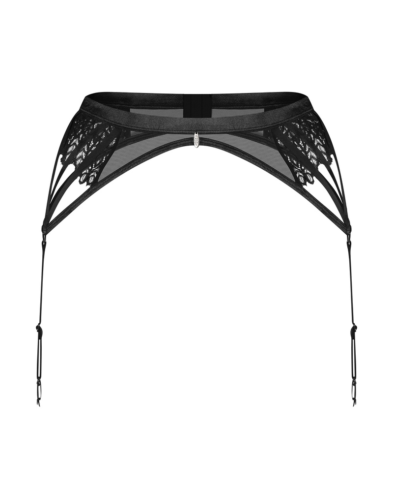 Czarny pas do pończoch