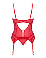Czerwony gorset i stringi