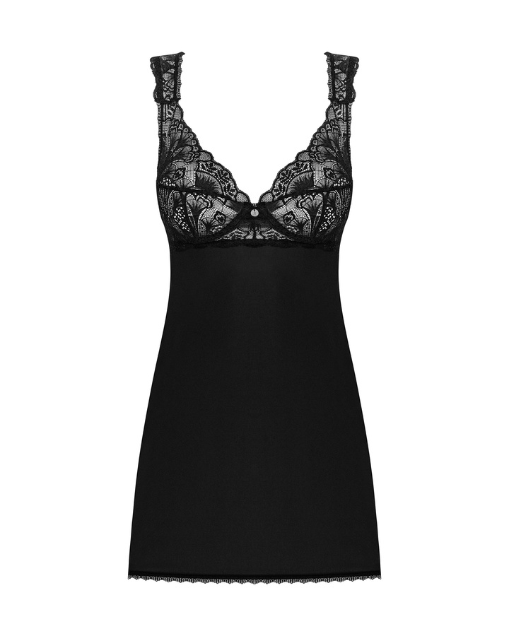 Czarna babydoll i stringi