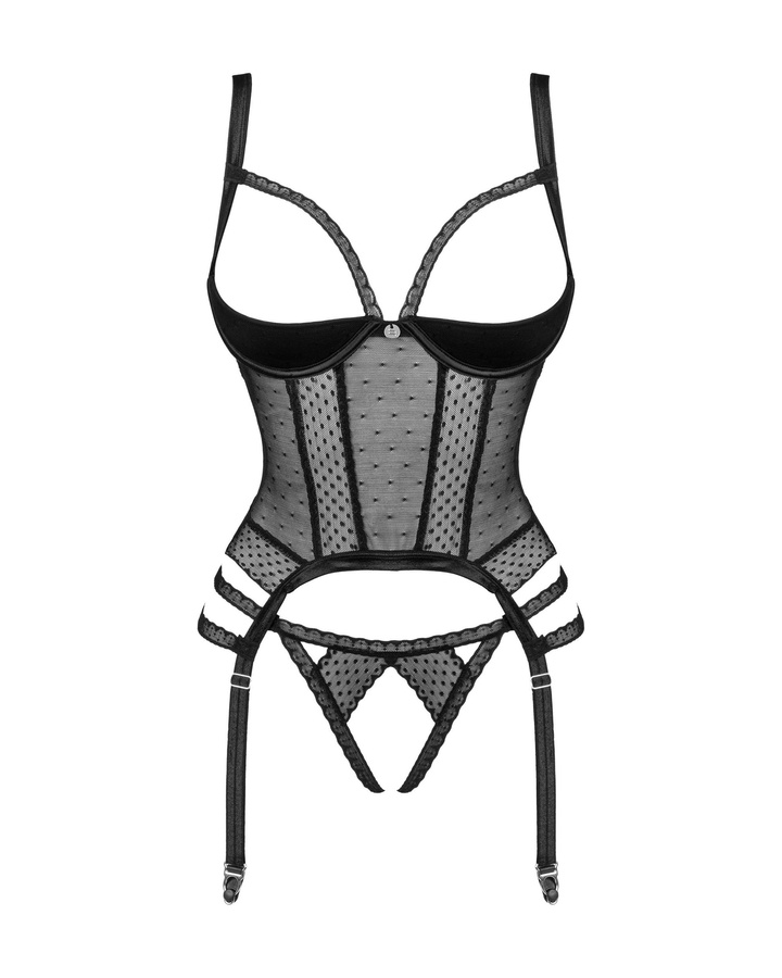 Gorset i otwarte stringi